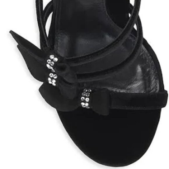 NEW MARION PARKE Made In Italy Suede Marguerite 85 Block Heel Sandals 1367mn - Picture 11 of 12